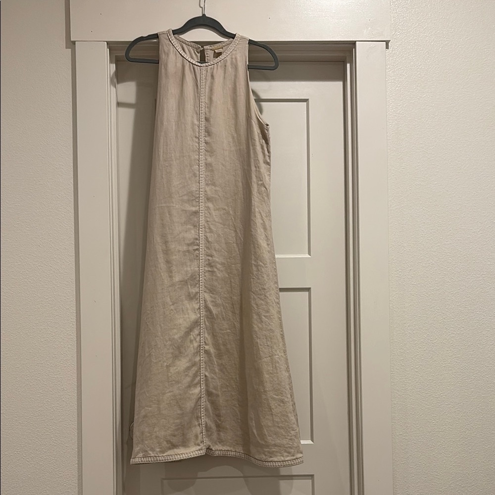 Magaschoni Linen Sleeveless Midi Maxi Dress